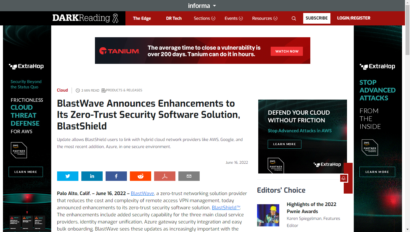 BlastWave Announces Enhancements to Its Zero-Trust Security Software Solution, BlastShield