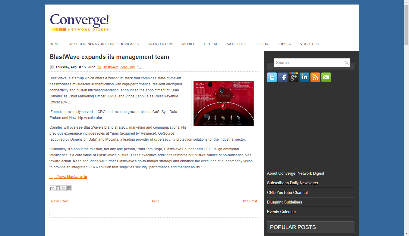 BlastWave expands its management team